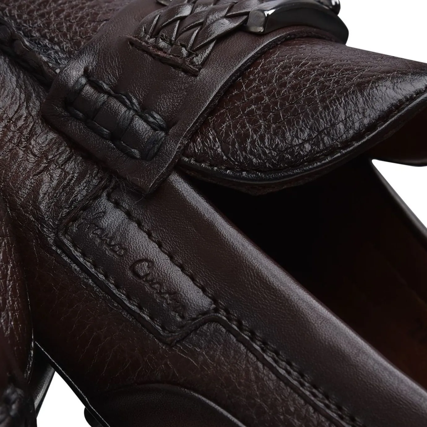 Men Cuadra Loafers & Driving Shoes-Hand-Made Brown Leather Driver