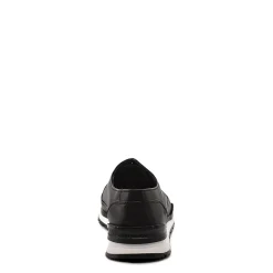 Men Cuadra Sneakers-Hand-Painted Black Exotic Leather Sneakers