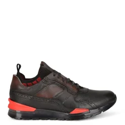 Men Cuadra Sneakers-Hand-Painted Black Leather Sneakers