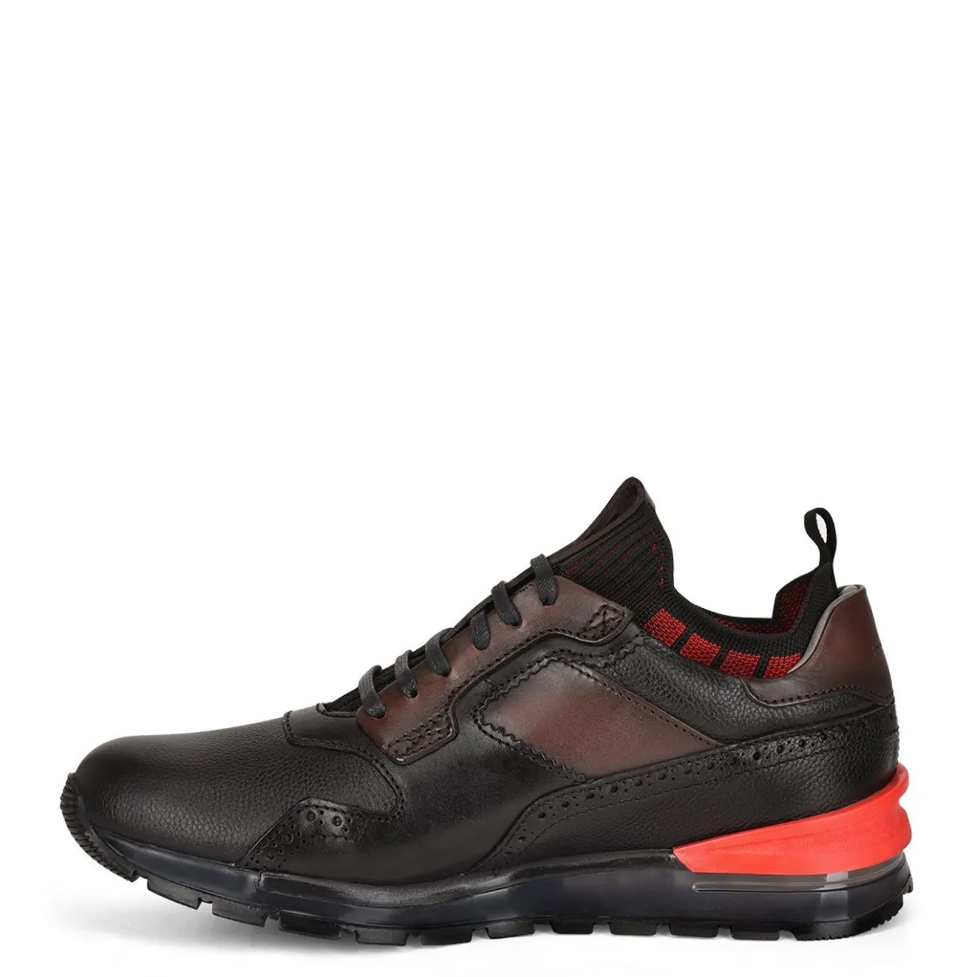 Men Cuadra Sneakers-Hand-Painted Black Leather Sneakers