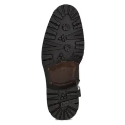 Men Cuadra Dress Boots-Hand-Painted Black Shark Leather Ankle Boots By Franco