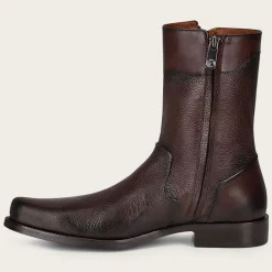 Men Cuadra Urban & Casual Boots-Hand-Painted Dark Brown Leather Boots By Franco