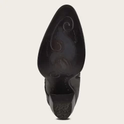 Women Cuadra Ankle Boots & Booties-Hand-Painted Exotic Black Stingray Leather Bootie