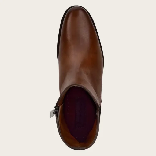 Men Cuadra Dress Boots-Hand-Painted Honey Leather Boot With Handwoven Application