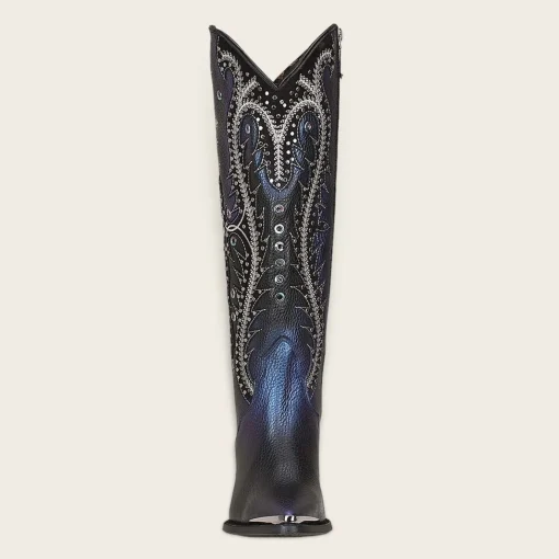 Women Cuadra Western Boots-High Black Leather Western Boot