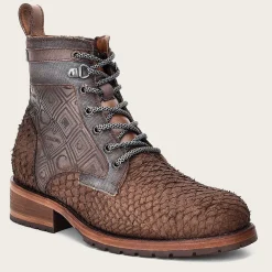 Men Cuadra Urban & Casual Boots-Honey And Blue Urban Ankle Exotic Leather Boots
