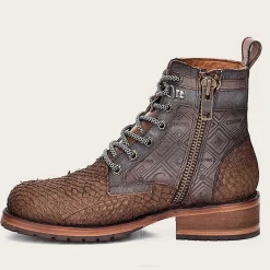 Men Cuadra Urban & Casual Boots-Honey And Blue Urban Ankle Exotic Leather Boots