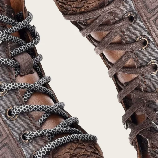 Men Cuadra Urban & Casual Boots-Honey And Blue Urban Ankle Exotic Leather Boots