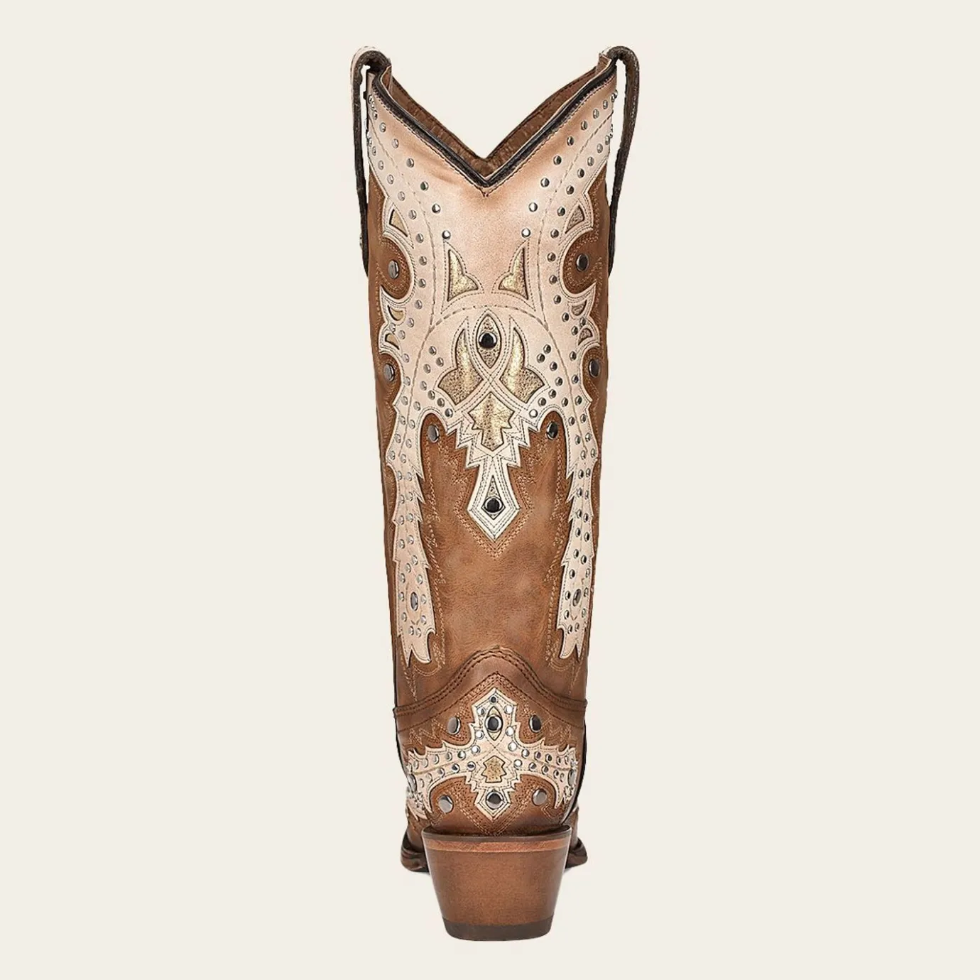 Women Cuadra Western Boots-Honey Brown Leather Cowboy Style Boot With Shiny Finish