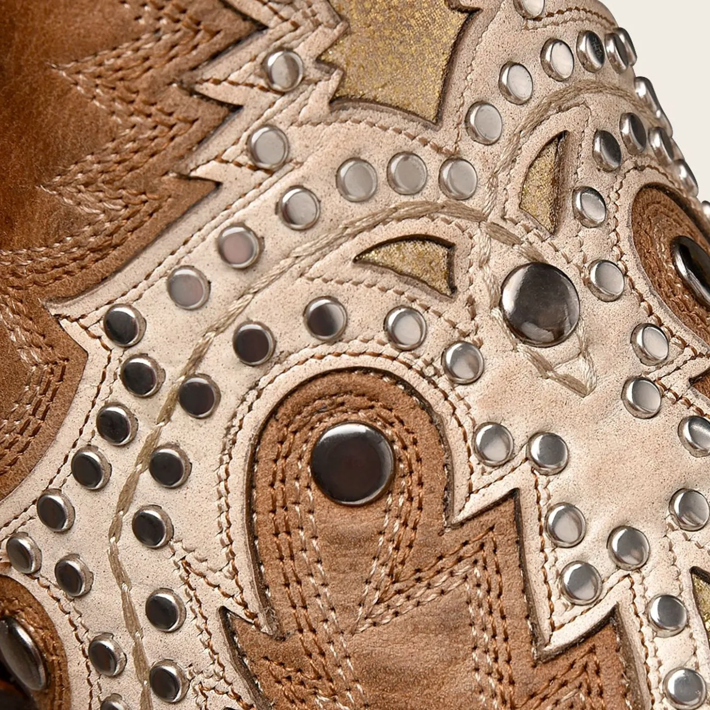 Women Cuadra Western Boots-Honey Brown Leather Cowboy Style Boot With Shiny Finish