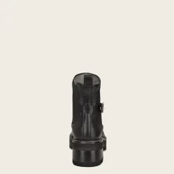 Women Cuadra Ankle Boots & Booties-Urban Black Leather Deer Bootie