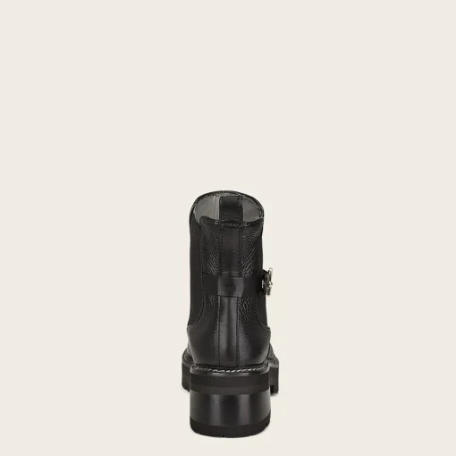 Women Cuadra Ankle Boots & Booties-Urban Black Leather Deer Bootie