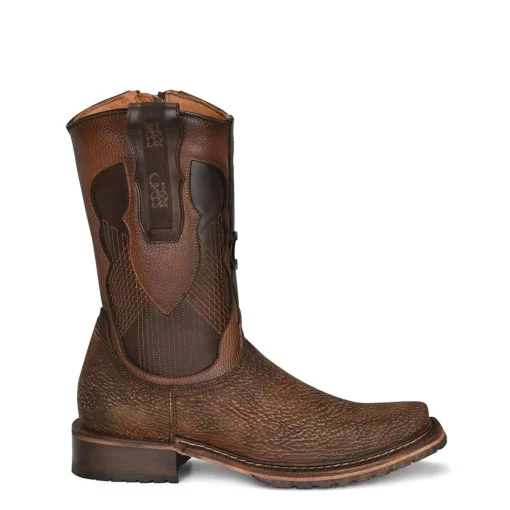 Men Cuadra Urban & Casual Boots-Urban Brown Genuine Shark Leather Boot