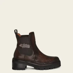 Women Cuadra Ankle Boots & Booties-Urban Dark Brown Exotic Leather Bootie