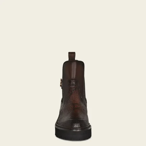 Women Cuadra Ankle Boots & Booties-Urban Dark Brown Exotic Leather Bootie